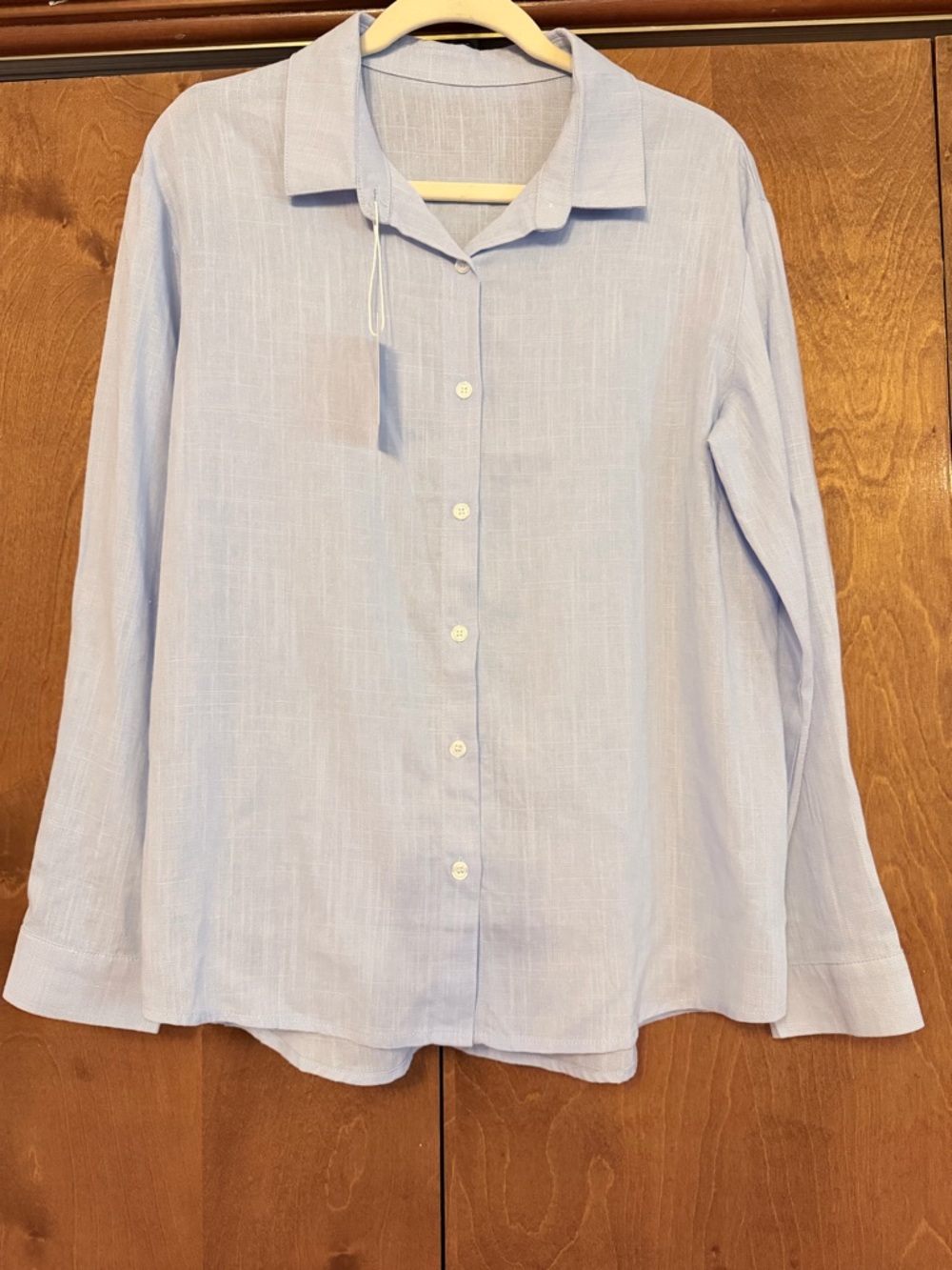 Light Blue Button-Up Collared Shirt